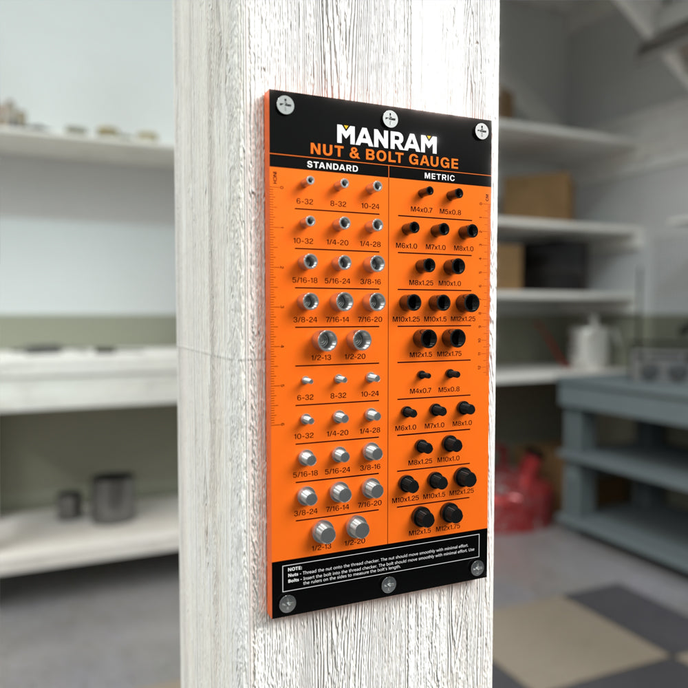 Nut & Bolt Thread Checker - Bolt Size and Thread Gauge Standard