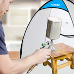 Portable Paint Tent (2.5x2.5x3.25 ft) Small Paint Booth with Built-in Floor, Built-in Straps, and Storage Bag